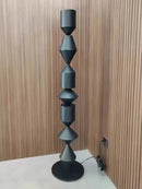 Axyaa Modern Wood LED Floor Lamp, White/Black, for Living Room, Bedroom, Study.