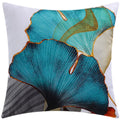 Yellow Grey Flower Pillowcase 45cm Double-Sided Print Cover for Home Decor by Axyaa
