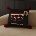 Axyaa Polka Dot Striped Pillow Cover: Square Removable Cushion for Home, Bed, Car