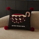 Axyaa Polka Dot Striped Pillow Cover: Square Removable Cushion for Home, Bed, Car