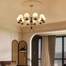 Axyaa Crystal Chandelier Pendant Light for Living and Dining Room