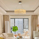 Axyaa Crystal Chandelier Stair Pendant Lamp Living Room Lighting
