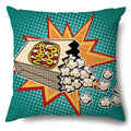 Axyaa Soft Plush POP Comic Portrait Cushion Cover - Home Decor Pillowcase