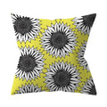 Axyaa Yellow Floral Geometric Cushion Cover 45x45cm