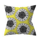 Axyaa Yellow Floral Geometric Cushion Cover 45x45cm
