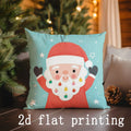 Axyaa Merry Santa Christmas Pillow Covers for Sofa Bedroom Car - Rectangular Cushion