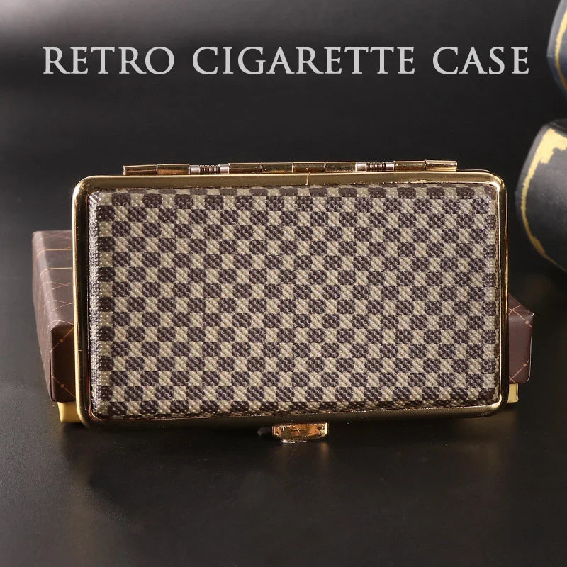 Axya Retro Leather Cigarette Case Set - 20pcs Thin & Durable Accessories