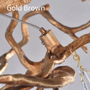 Axyaa Tree Branches Gold Ceiling Light - Modern Crystal Flush Mount