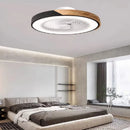 Nordic Solid Wood Black Ceiling Fan Lamp Invisible with Cover by Axyaa.