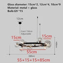 Axyaa Glass Ball Bubble Pendant Lamp: Modern, Personalized Art for Living or Dining Room