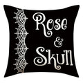 Axyaa Halloween Skull Head Pumpkin Pillow Covers for Horrible Holiday Home Decor