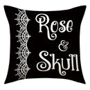 Axyaa Halloween Skull Head Pumpkin Pillow Covers for Horrible Holiday Home Decor