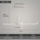 Axyaa Modern LED Dining Chandelier Minimalist Line Spot Lamp Fixture