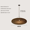 Axyaa Bamboo Handmade Pendant Light - Retro Wabi Sabi Style for Restaurant, Hotel, Tea Room
