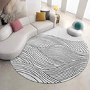 Axyaa Plush Round Rug for Bedroom & Living Room - Soft, Fluffy, Modern Style