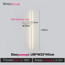 Axyaa Black Long Strip Wall Lamp - Modern Minimalist Bedroom & Living Room Light