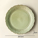 Axyaa Ceramic Dinner Plate Set - Retro Relief Steak Pasta Fish Molecular Cuisine Specialty