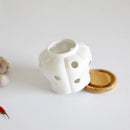 Axyaa Ceramic Pumpkin Jar with Lid for Kitchen Storage of Spices and Herbs