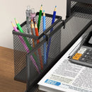 Axyaa Metal Pen Holder Wall Mounted Storage Box for Office & Student Desk