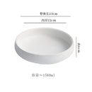 Axyaa Circular Ceramic Salad Plate Set for Molecular Cuisine and Steaks