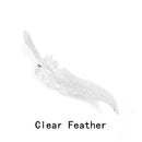 Axyaa Clear Crystal Feather Chandelier: Elegant LED Ceiling Pendant Lamp