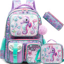 Axyaa Girls Hard Shell School Backpack Set with Lunch Bag & Pencil Case