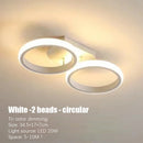 Axyaa Nordic LED Ceiling Light Chandelier, 20W 30W Square Round Lamp for Home Kitchen Living Room