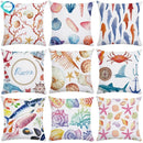Axyaa Ocean Starfish Shell Cushion Cover - Soft Pillowcase for Living Room Sofa