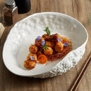 Axyaa Rock Shell Ceramic Steamed Fish Soup Plate - 2022 Light Luxury Tableware