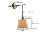 Axyaa Brass & Ceramic LED Wall Lamp - Vintage Style Stair & Bathroom Lighting