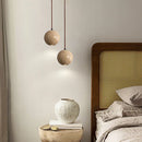 Axyaa Circular Yellow Stone Droplight LED Pendant Light