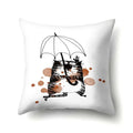 Axyaa Cartoon Animals Plush Cushion Cover 45x45cm Cute Cats and Dogs Pillowcase