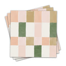 Axyaa Retro Pink&Green Vinyl Tile Backsplash Panel for Kitchen, Bathroom, Stairs