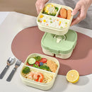 Axyaa Divided Lunch Box: Portable, Leak-proof, Microwave Safe Food Container
