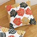 Axyaa Retro Colored Embroidered Pumpkin Maple Leaf Pillowcase