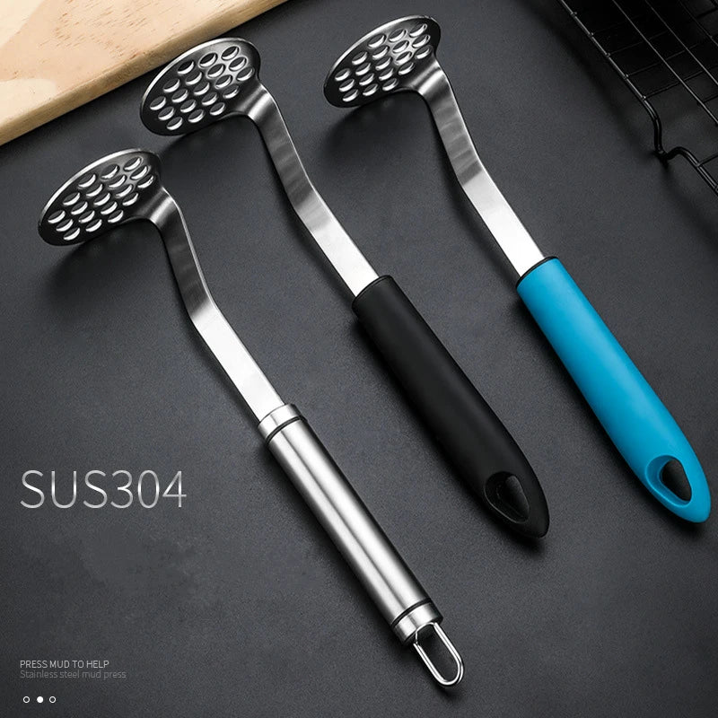 Axyaa Stainless Steel Potato Masher & Garlic Press - Kitchen Juice Maker