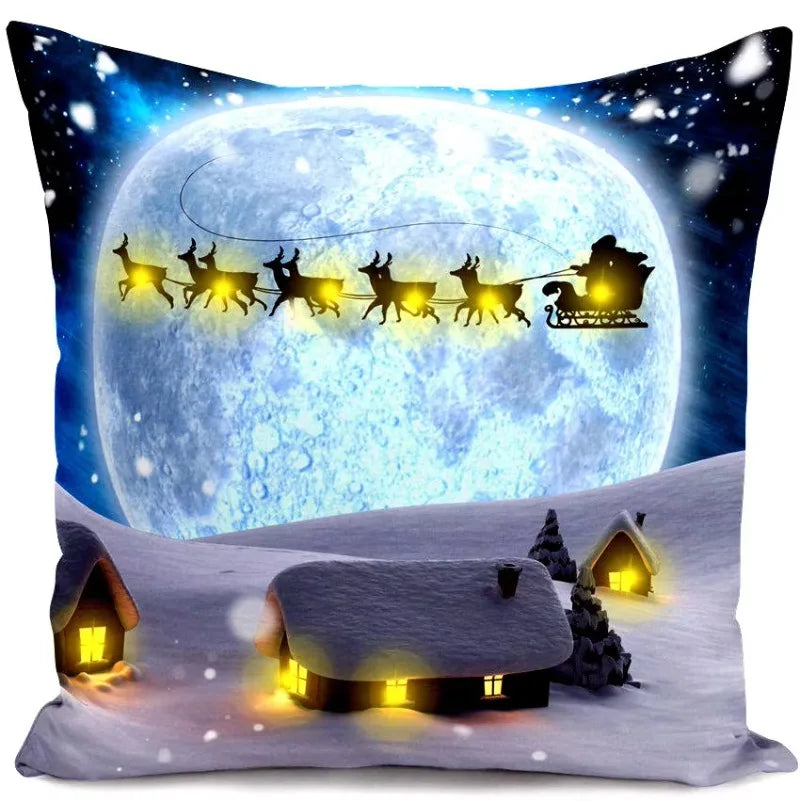 Axyaa Christmas Santa Claus Tree Pillow Case 45x45cm