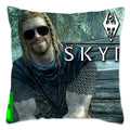 Axyaa Skyrim Meme Cushion Cover - Designer Polyester Cushion Case for Home Decor