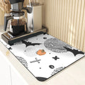 Axyaa Ghost Print Silicone Kitchen Coasters & Dish Mat