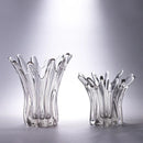Axyaa Petal Shape Glass Vase for Flower Arrangement and Hydroponics