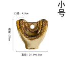 Axyaa Gold Ceramic Vase with Abstract Branches Design
