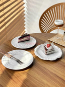Axyaa Rock Pattern Ceramic Dessert Plate - Afternoon Tea Dim sum Plate