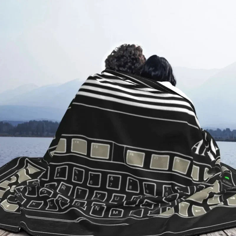Axyaa Ultra-Soft Fleece Amiga Throw Blanket - C64 Logo - Bedroom, Car, Sofa, Quilt