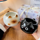 Axyaa Cat Design Ceramic Coffee Cup for Girls - Cute & Creative Water Cup