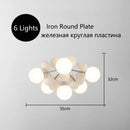 Axyaa Modern Chandelier: Macaron Warm Ceiling Light for Bedroom, Living Room, Dining Room