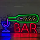 Axyaa Neon Beer Bar Sign for Man Cave Decor - Ultra Brightness Club Light