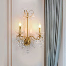Axyaa Crystal Wall Lamp: Romantic European-Style LED Lighting for Bedroom and Living Room