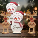 Personalized Axyaa Reindeer & Snowman Ornaments for Festive Family Table Setting & Gifts