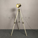 Axyaa Wooden Tripod Floor Lamp - Industrial Vintage Style for Home, Study, Bar, Hotel