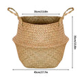 Axyaa Seagrass Rattan Basket: Toy & Flowerpot Organizer, Hanging Storage Bin